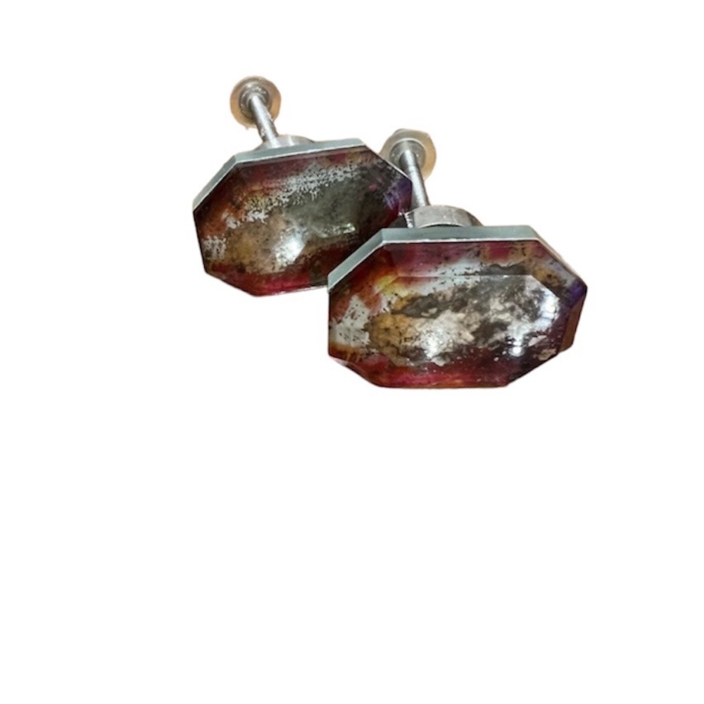 Two Anthropologie Mirrored Drawer Knobs Pulls Hardware